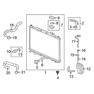 Honda OE - Lower Radiator Insulator