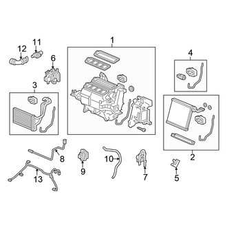 Honda OE - Air Conditioner & Heater - Evaporator & Heater Components
