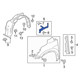 Honda OE - Front Right Fender Filler Panel
