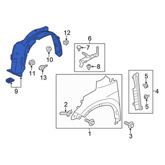Honda OE - Front Left Fender Splash Shield