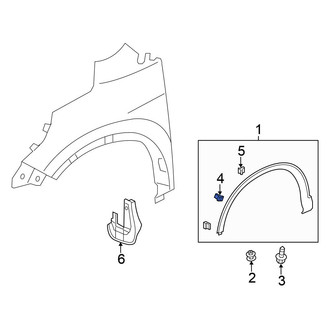Honda OE - Wheel Arch Molding Clip