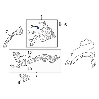 Honda OE - Left Fender Bracket