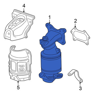 Honda OE - Catalytic Converter with Integrated Exhaust Manifold