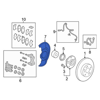 Honda OE - Front Brake Dust Shield