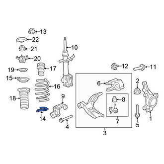 Honda OE - Front Left Lower Coil Spring Insulator