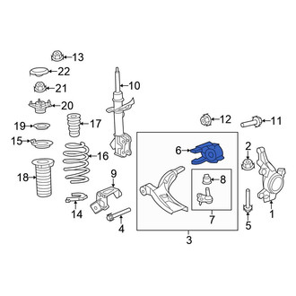 Honda OE - Front Left Suspension Control Arm Bracket