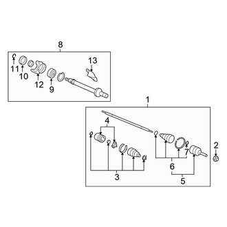 Honda OE - Front Suspension - Drive Axles