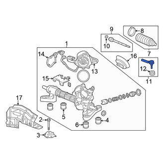 Honda OE - Left Outer Steering Tie Rod End
