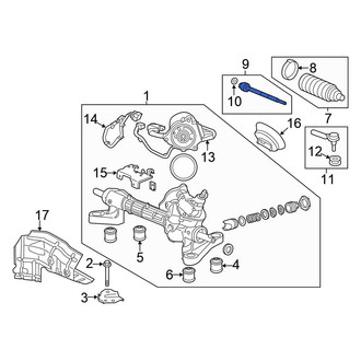 Honda OE - Left Outer Steering Tie Rod End