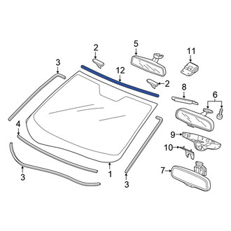 Honda OE - Front Upper Windshield Molding