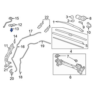 Honda OE - Washer Fluid Reservoir Filler Pipe Clip