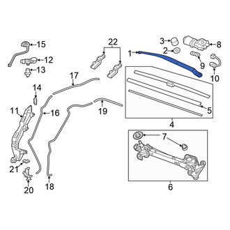 Honda OE - Front Left Wiper Arm