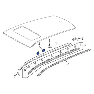 Honda OE - Roof Luggage Carrier Side Rail Cap