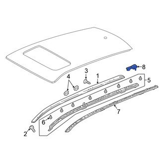 Honda OE - Right Roof Drip Molding Cap