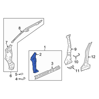 Honda OE - Left Lower Body A-Pillar Reinforcement