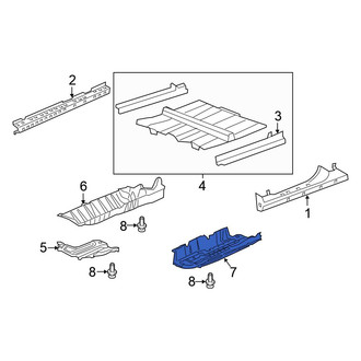 Honda OE - Center Left Floor Pan Splash Shield