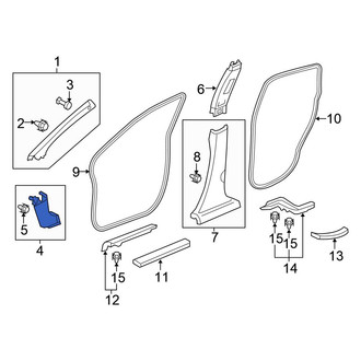 Honda OE - Right Kick Panel Trim