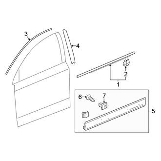 Honda OE - Front Door - Exterior Trim