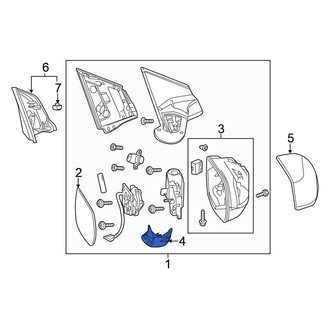 Honda OE - Front Left Door Mirror Trim Ring