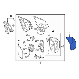 Honda OE - Front Left Door Mirror Cover