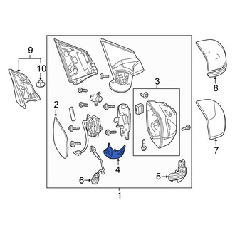 Honda OE - Front Left Door Mirror Trim Ring