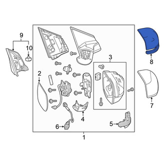 Honda OE - Front Right Door Mirror Cover