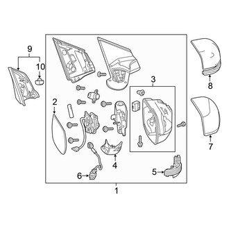 Honda OE - Front Door - Outside Mirrors