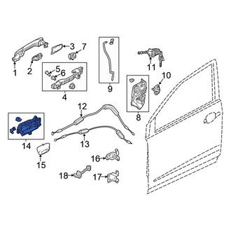 Honda OE - Rear Left Inner Interior Door Handle