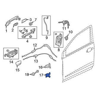 Honda OE - Rear Right Upper Door Hinge