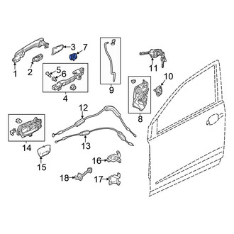 Honda OE - Front Left Exterior Door Handle Cover