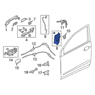 Honda OE - Front Left Door Latch Assembly