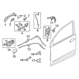 Honda OE - Front Door - Lock & Hardware