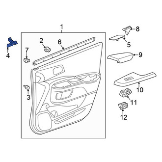 Honda OE - Rear Inner Door Interior Trim Panel Bracket