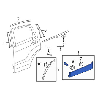 Honda OE - Rear Left Lower Door Molding