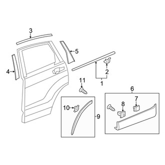 Honda OE - Rear Door - Exterior Trim