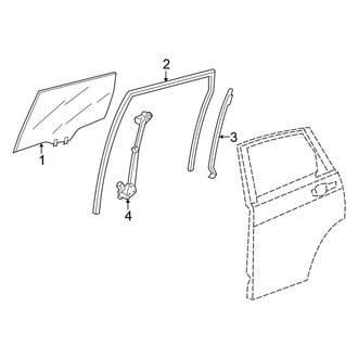 Honda OE - Rear Door - Glass & Hardware (EX / EX-L)