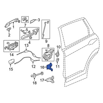Honda OE - Front Right Lower Door Hinge