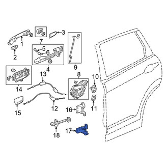 Honda OE - Front Right Lower Door Hinge