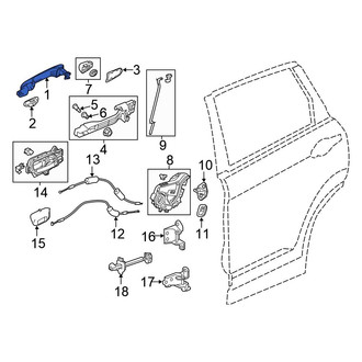 Honda OE - Front Right Outer Exterior Door Handle