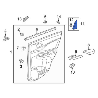 Honda OE - Rear Left Door Trim Molding