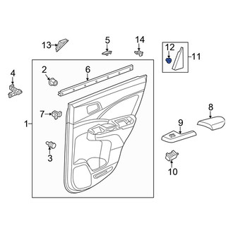 Honda OE - Rear Door Trim Molding Clip