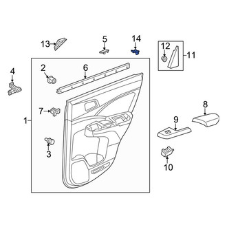 Honda OE - Rear Left Door Trim Molding
