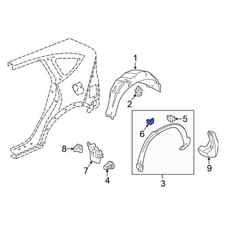 Honda OE - Rear Wheel Arch Molding Clip