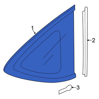 Honda OE - Rear Left Quarter Glass