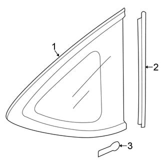 Honda OE - Quarter Panel - Glass (EX / EX-L)