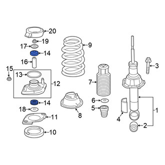 Honda OE - Rear Upper Suspension Strut Mount Insulator