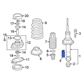 Honda OE - Right Suspension Strut Bellows