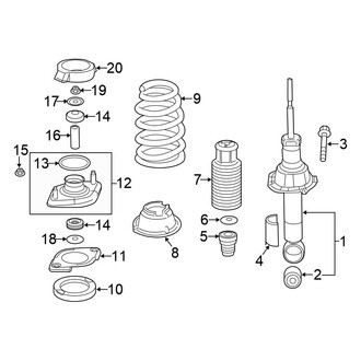 Honda OE - Rear Suspension - Struts & Components (FWD)