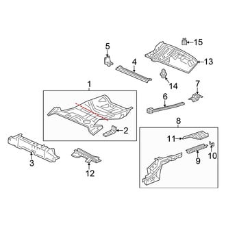 Honda OE - Rear Body & Floor - Floor & Rails