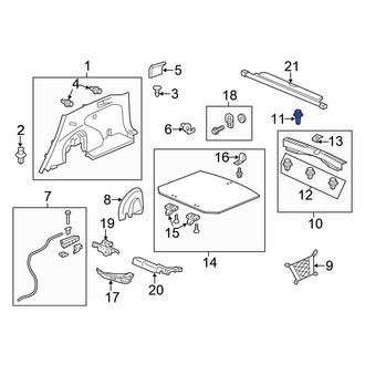 Honda OE - Liftgate Trim Scuff Plate Clip